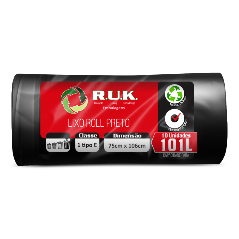 Saco de Lixo (Preto) - 101L