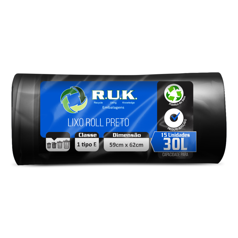 Saco de Lixo (Preto) - 30L