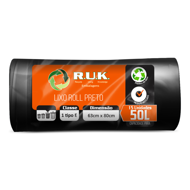 Saco de Lixo (Preto) - 50L