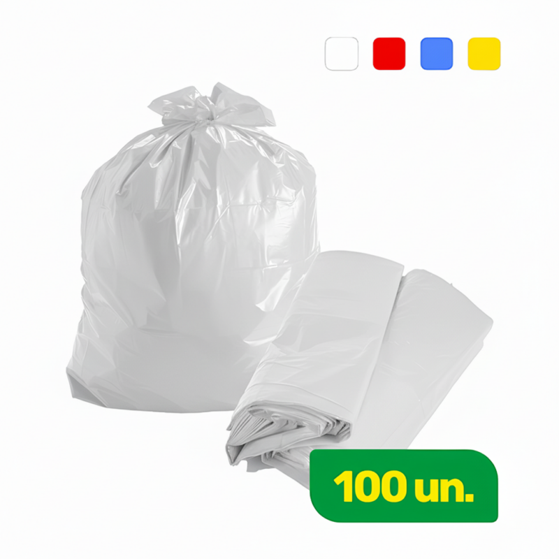 Saco de Lixo (Branco/Colorido) - c/ 100 unidades
