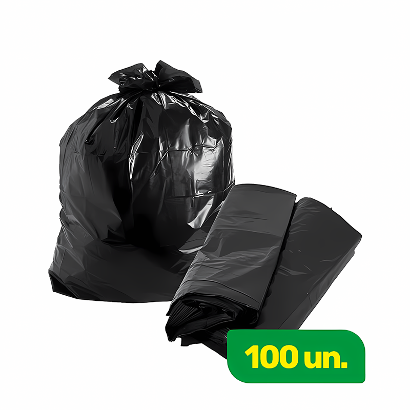 Saco de Lixo (Preto) - c/ 100 unidades